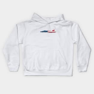 American Flag FA-18 Super Hornet Military Jet Kids Hoodie